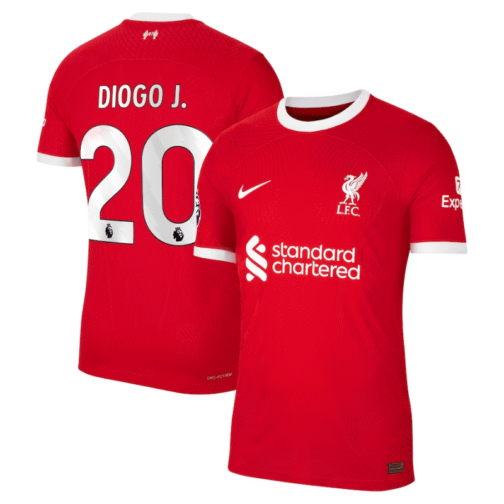 Diogo Jota 20 Player Liverpool 2023/24 Home Player Jersey - Red