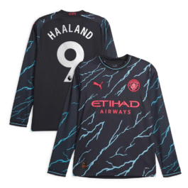 Erling Haaland Manchester City 2023/24 Third Long Sleeve Player Jersey – Navy
