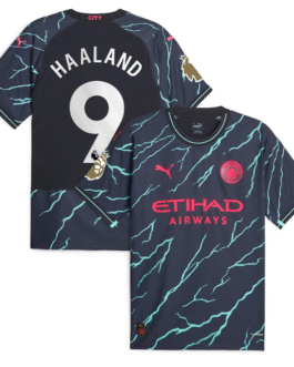 Erling Haaland Manchester City Shirt 2023/24 Third Player Jersey – Navy