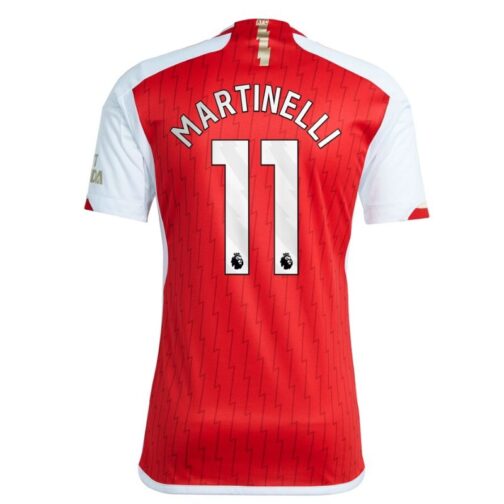 Gabriel Martinelli Arsenal 2023/24 Home Player Jersey - Red - Image 3