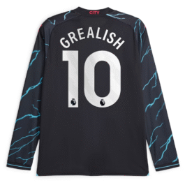 Jack Grealish Manchester City 2023/24 Third Long Sleeve Player Jersey – Navy