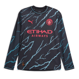 Kevin De Bruyne Manchester City 2023/24 Third Long Sleeve Player Jersey – Navy