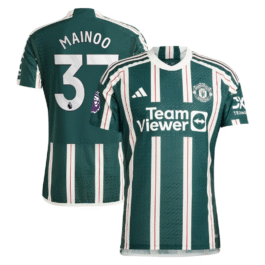 Kobbie Mainoo Manchester United Shirt 2023/24 Away Player Jersey – Green
