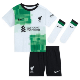 Liverpool Away Kit – 2023-24 – Kids with Diogo J. 20 printing Player Jersey – White