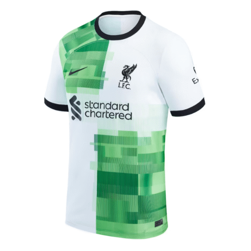Mohamed Salah 11 printing Liverpool 2023/24 Away Player Jersey - White - Image 3