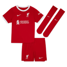 Liverpool Home Kit – 2023-24 – Little Kids with M.Salah 11 printing Jersey – Red