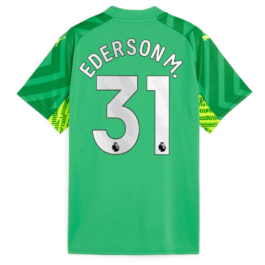 Manchester City Goalkeeper Shirt 2023-24 with Ederson M. 31 printing Jersey – Green