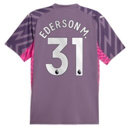 Manchester City Goalkeeper Shirt 2023-24 with Ederson M. 31 printing Jersey – Purple