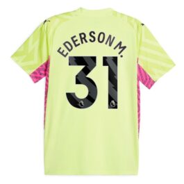 Manchester City Goalkeeper Shirt 2023-24 with Ederson M. 31 printing Jersey – Yellow