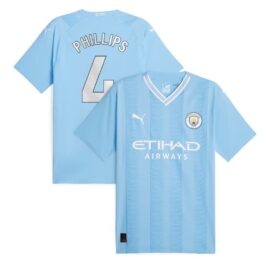 Manchester City Home Shirt 2023-24 with Phillips 4 printing Jersey – Sky Blue