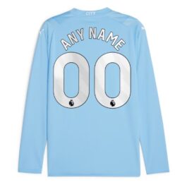 Manchester City Shirt 2023/24 Home Custom Long Sleeve Jersey – Sky Blue