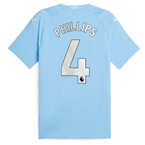 Manchester City Home Shirt 2023-24 with Phillips 4 printing Jersey Sky Blue - Image 2