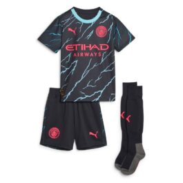 Manchester City Third Kids Kit 2023-24 Custom Jersey – Navy