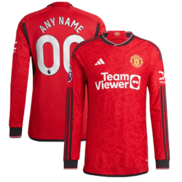 Manchester United 2023/24 Home Custom Long Sleeve Jersey – Red