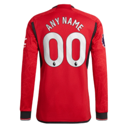 Manchester United 2023/24 Home Custom Long Sleeve Jersey – Red