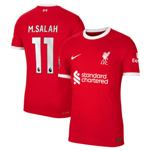 Mohamed Salah 11 Printing Liverpool 2023/24 Home Player Jersey - Red
