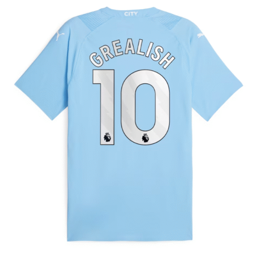 Manchester City Home Shirt 2023-24 - Grealish 10 printing Jersey Sky Blue - Image 3