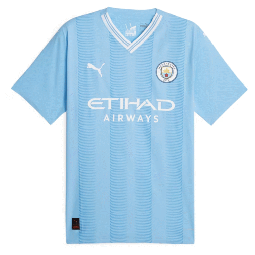 Manchester City Home Shirt 2023-24 with Phillips 4 printing Jersey Sky Blue - Image 3