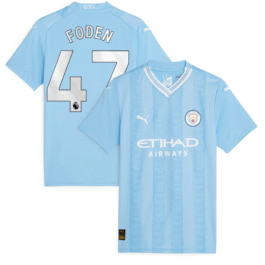 Manchester City Shirt 2023-24 –  with Foden 47 printing Jersey Sky Blue