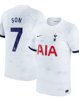 Son Heung-min 7 Tottenham Hotspur Shirt Home 2023/24 Player Jersey – White
