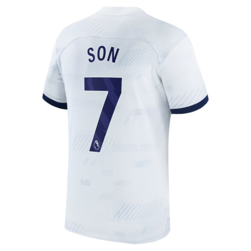 Son Heung-min 7 Tottenham Hotspur Shirt Home 2023/24 Player Jersey - White - Image 2