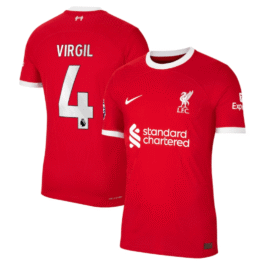 Virgil Van Dijk 4 Printing Liverpool 2023/24 Home Player Jersey – Red