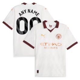 Manchester City 2023/24 Away Custom Jersey – White
