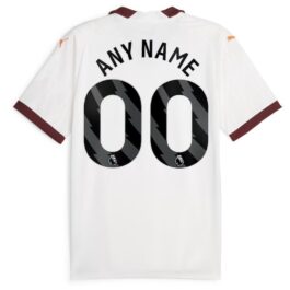 Manchester City 2023/24 Away Custom Jersey – White