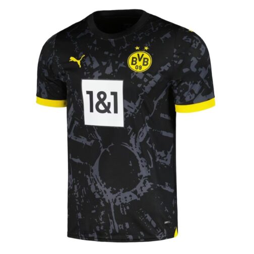 Borussia Dortmund Shirt 2023/24 Away Custom Jersey - Black - Image 3