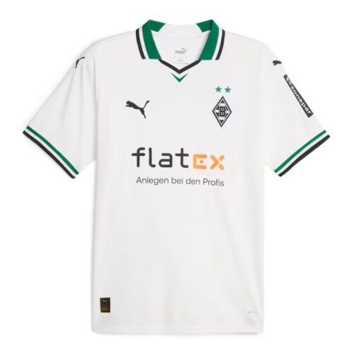 Borussia Monchengladbach 2023/24 Home Custom Jersey - White - Image 2