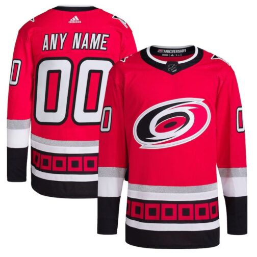 Carolina Hurricanes 25th Anniversary Primegreen Custom Jersey Red