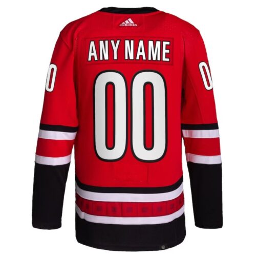 Carolina Hurricanes Alternate Custom Jersey Red - Image 2