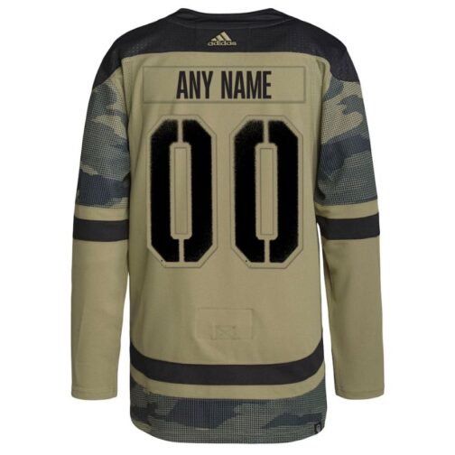 Carolina Hurricanes Custom Practice Jersey Camo Military - Image 3