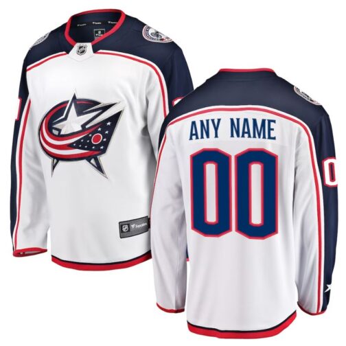 Columbus Blue Jackets Away Breakaway Custom Jersey White