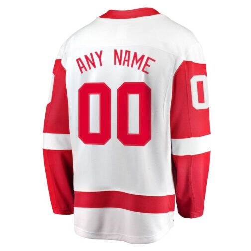Detroit Red Wings Away Breakaway Custom Jersey White - Image 2