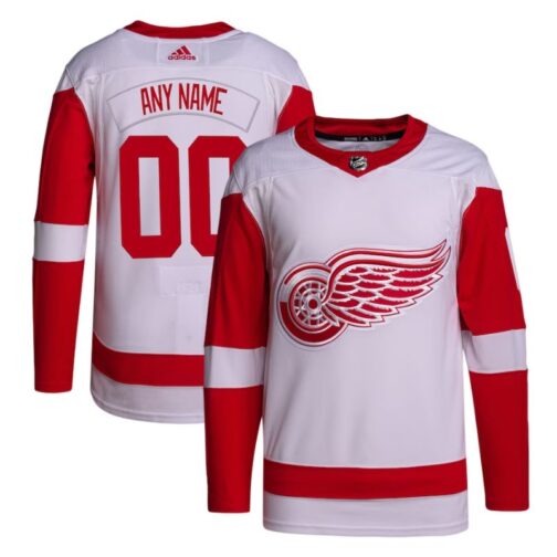 Detroit Red Wings Away Primegreen Custom Jersey White