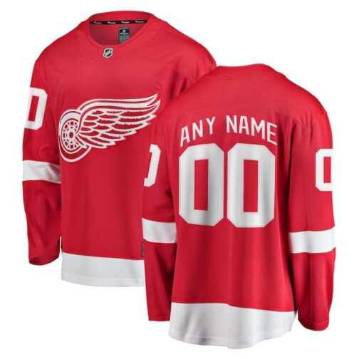 Detroit Red Wings Home Breakaway Custom Jersey Red