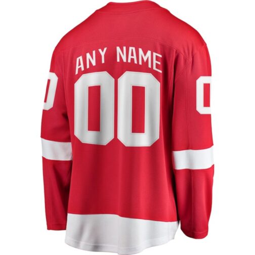 Detroit Red Wings Home Breakaway Custom Jersey Red - Image 2