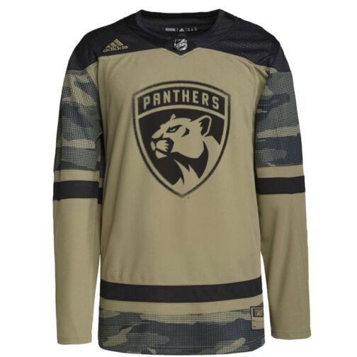 Florida Panthers Appreciation Team Custom Practice Jersey Camo Military - Image 3