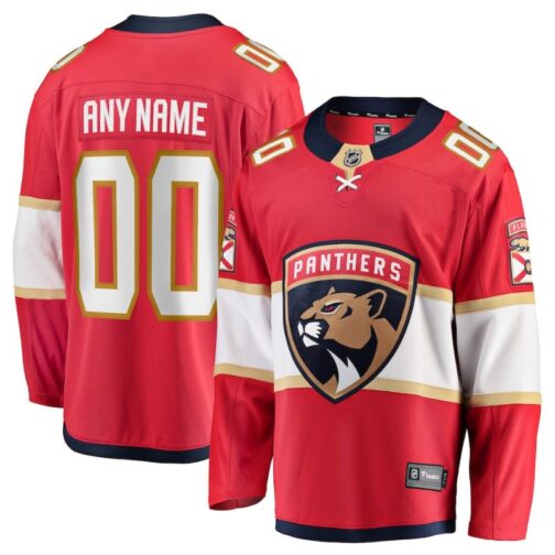Florida Panthers Home Breakaway Custom Jersey Red