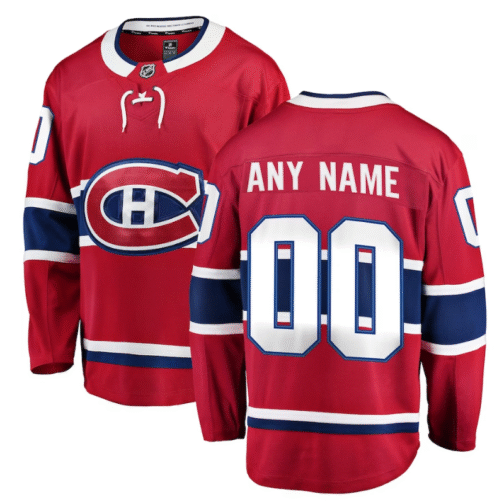 Montreal Canadiens Home Breakaway Custom Jersey Red