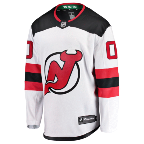 New Jersey Devils Away Breakaway Custom Jersey White - Image 3