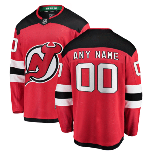 New Jersey Devils Home Breakaway Custom Jersey Red