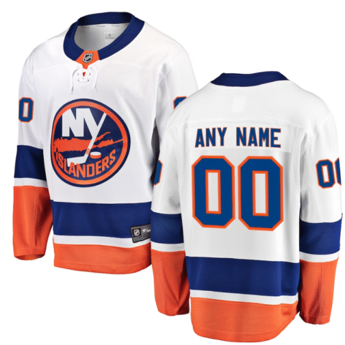 New York Islanders Away Breakaway Custom Jersey White