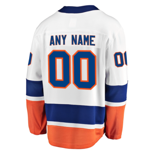New York Islanders Away Breakaway Custom Jersey White - Image 2