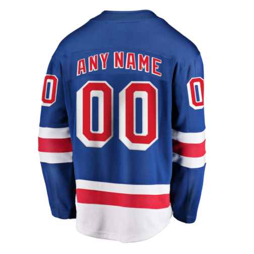 New York Rangers Home Breakaway Custom Jersey Blue - Image 2