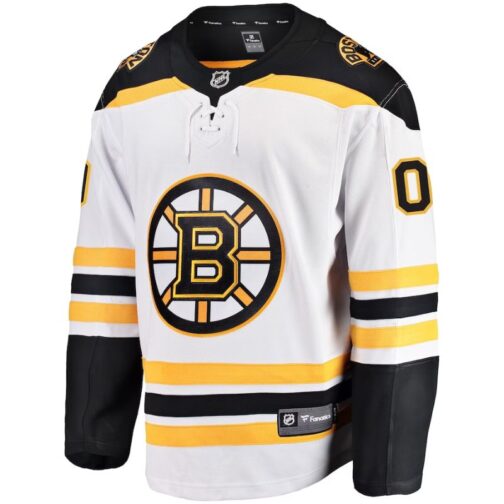 Boston Bruins Away Breakaway Custom Jersey White - Image 3