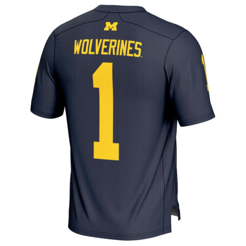 #1 Michigan Wolverines GameDay Greats College Football Playoff 2023 National Champions Lightweight Fashion Jersey - Navy - Image 3