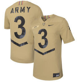 #3 Army Black Knights Nike 2023 Rivalry Collection Untouchable Football Replica Jersey – Tan