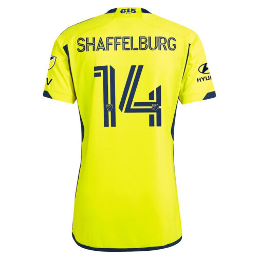 Jacob Shaffelburg Nashville SC adidas 2024 The 615 Kit Authentic Player Jersey - Yellow - Image 3